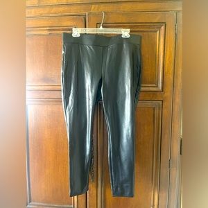 Faux leather leggings